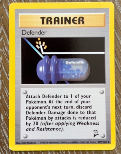 1999 Pokemon Base Set 2 #109 Defender — front
