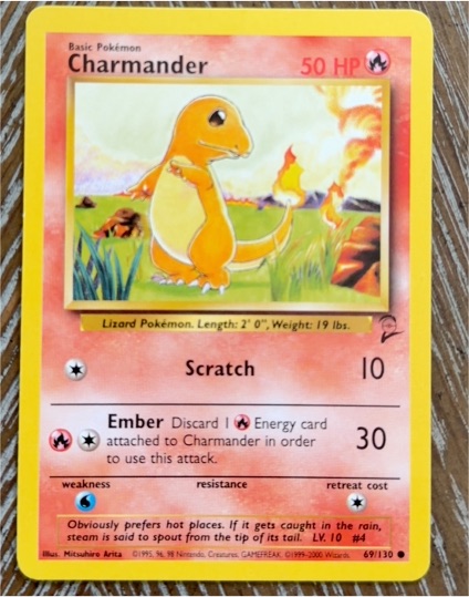 1999 Pokémon Base Set 69 Charmander — front