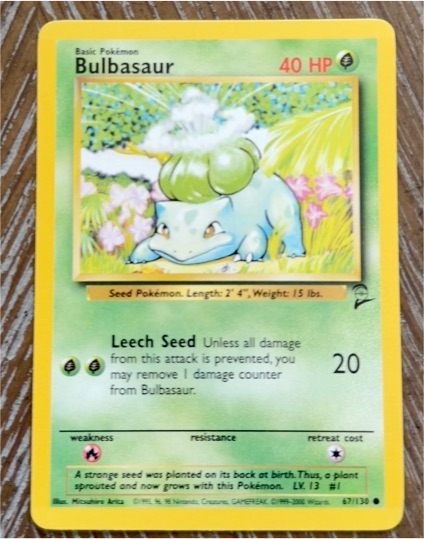 1999 Pokémon #67 Bulbasaur — front