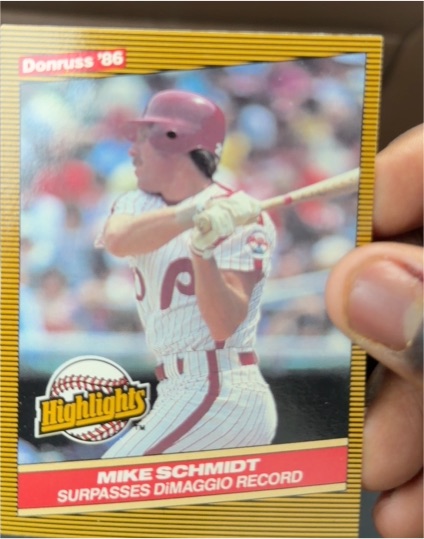 1986 Donruss Highlights #36 Mike Schmidt — front