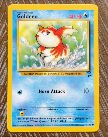 2000 Pokémon Base Set 2 #76 Goldeen — front