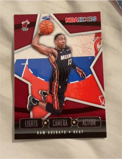 2020-21 Panini NBA Hoops #3 Bam Adebayo Lights Camera Action — front