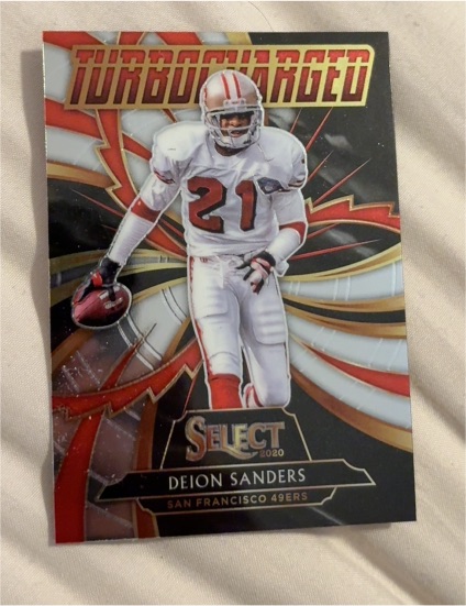 2020 Panini Select #T2 Deion Sanders Turbocharged — front