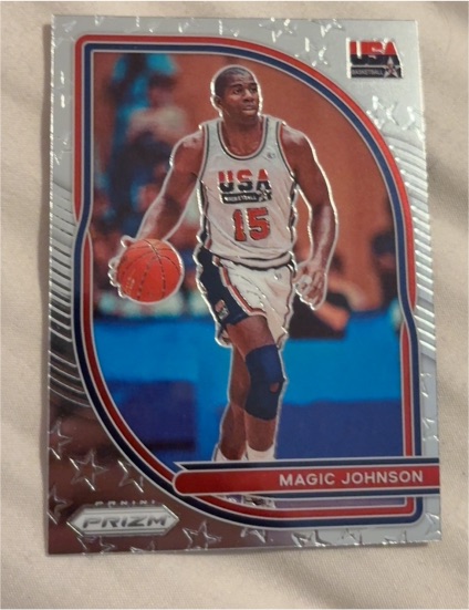 2020-21 Panini Prizm #7 Magic Johnson USA Basketball — front
