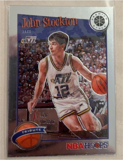 2019-20 Panini NBA Hoops Premium Stock Tribute #292 John Stockton — front