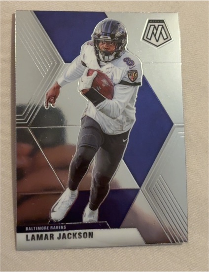 2020 Panini Mosaic #19 Lamar Jackson Baltimore Ravens — front