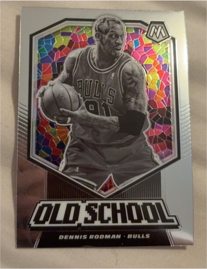 2019-20 Panini Mosaic #3 Dennis Rodman Old School — front
