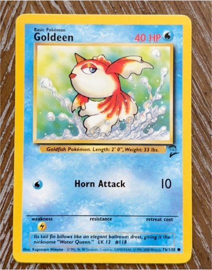 1999 Pokémon Base Set 2 #76 Goldeen — front