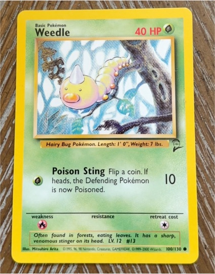 1999 Pokémon #69 Weedle — front