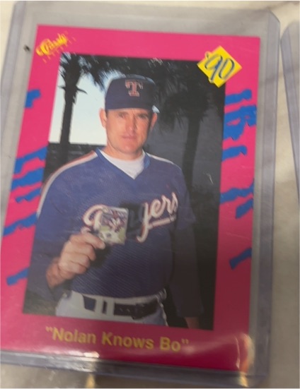 1990 Classic Update Pink Travel Edition #T26 Nolan Ryan "Nolan Knows Bo" — front