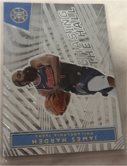 2021-22 Panini Illusions #9 James Harden Chasing the Hall Philadelphia 76ers — front