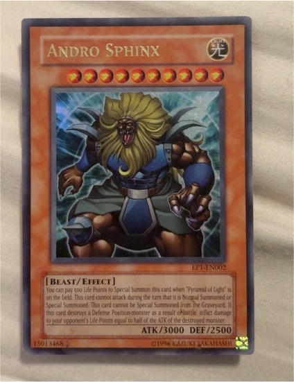 2004 Yu-Gi-Oh! EP1-EN002 Andro Sphinx — front