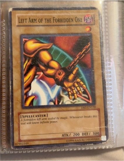 Yu-Gi-Oh! DB1-EN138 Left Arm of the Forbidden One — front