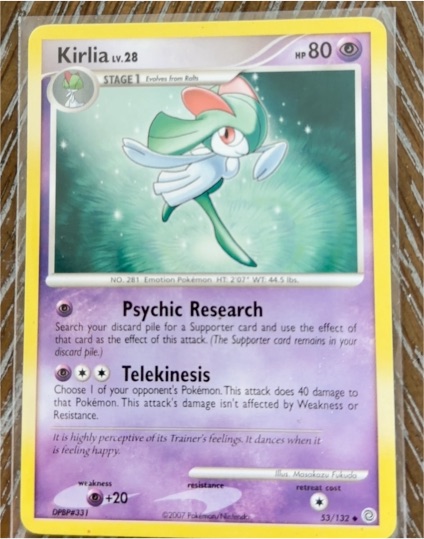 2007 Pokémon #53 Kirlia — front
