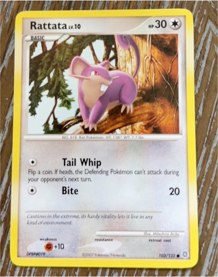 2007 Pokemon Secret Wonders #103 Rattata — front