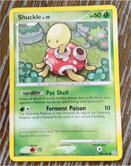 2007 Pokémon Secret Wonders #109 Shuckle — front