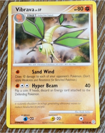 2007 Pokémon Secret Wonders #74 Vibrava — front