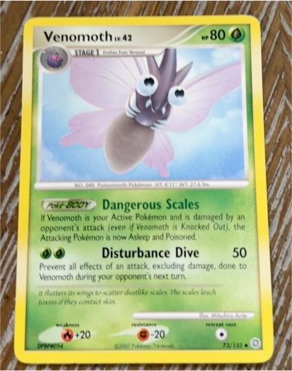 2007 Pokémon Secret Wonders #73 Venomoth — front