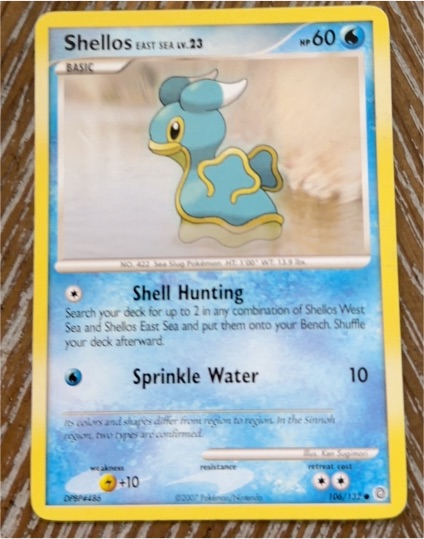 2007 Pokemon Secret Wonders #106 Shellos East Sea — front