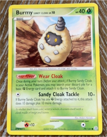 2007 Pokémon #79 Burmy Sandy Cloak — front