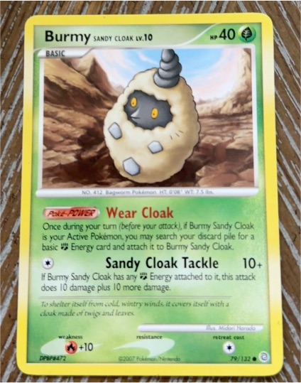 2007 Pokemon Secret Wonders #79 Burmy Sandy Cloak — front