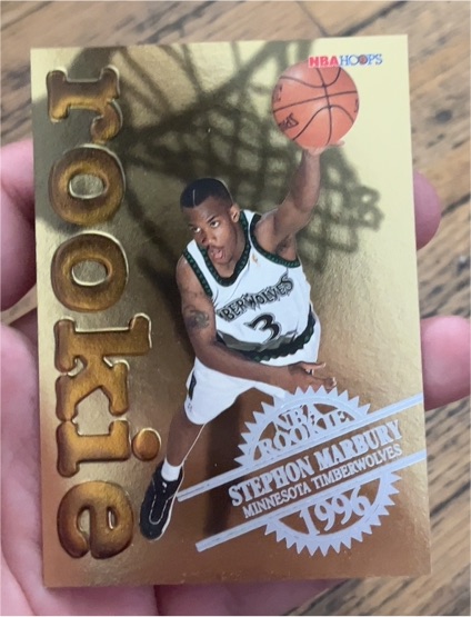 1996-97 NBA Hoops #17 Stephon Marbury — front