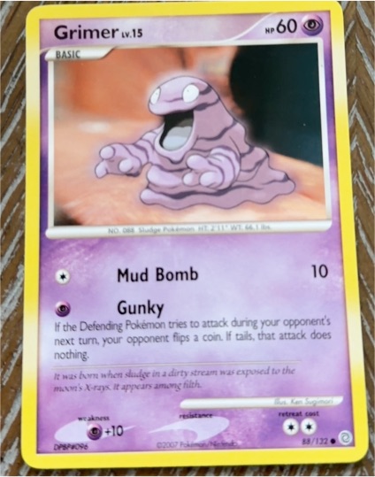 2007 Pokémon Diamond & Pearl Secret Wonders #88 Grimer — front