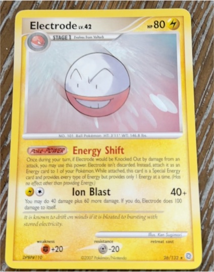 2007 Pokemon Secret Wonders #26 Electrode — front
