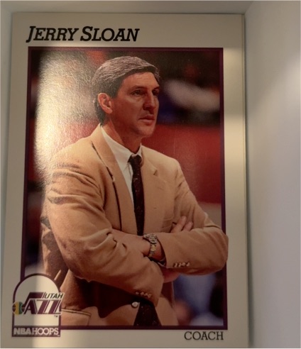 1991-92 Hoops #246 Jerry Sloan Utah Jazz — front