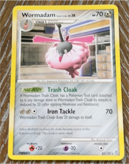 2007 Pokémon Secret Wonders #43 Wormadam Trash Cloak — front