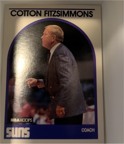 1989-90 NBA Hoops #14 Cotton Fitzsimmons Phoenix Suns Coach — front