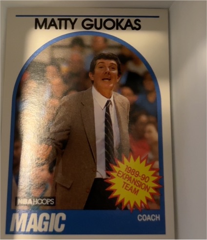 1989-90 Hoops #321 Matty Guokas Orlando Magic Coach — front