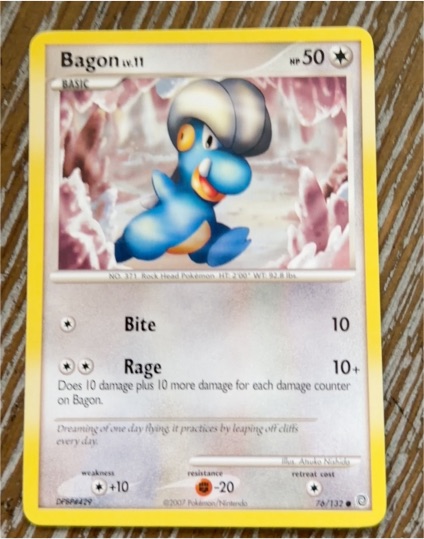 2007 Pokemon Secret Wonders #76 Bagon — front
