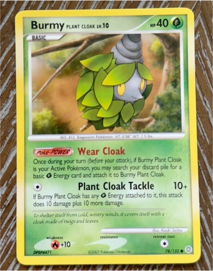 2007 Pokémon Secret Wonders #78 Burmy Plant Cloak — front