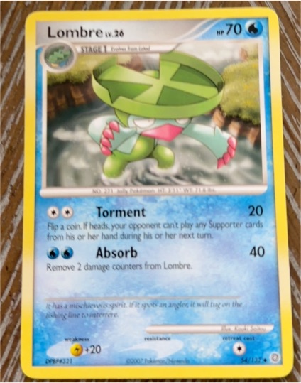 2007 Pokémon Diamond & Pearl Secret Wonders #54 Lombre — front