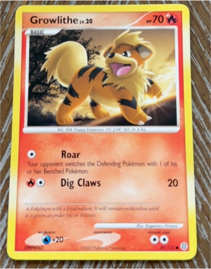 2007 Nintendo Pokemon Secret Wonders #89 Growlithe — front