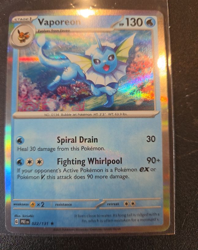 2023 Pokémon SV: Prismatic Evolutions #022 Vaporeon — front