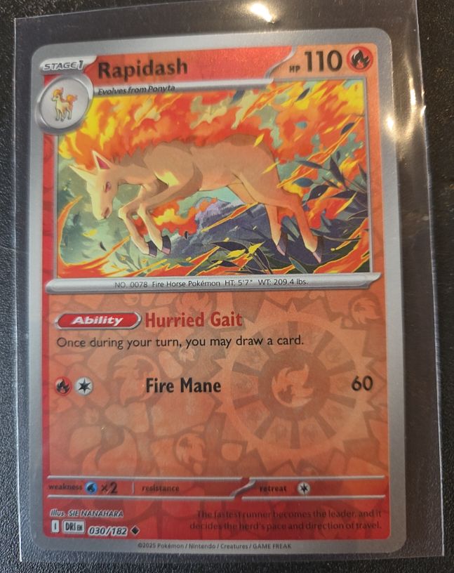 2025 Pokemon SV10: Destined Rivals #030 Rapidash — front