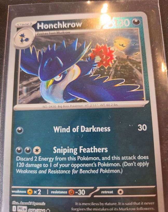 2025 Pokémon ME02 Phantasmal Flames #058 Honchkrow — front
