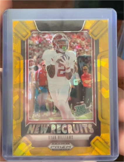 2025 Panini Prizm Draft Picks #23 Ryan Williams New Recruits Gold Ice Prizm — front