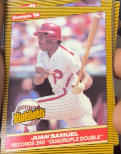 1986 Donruss Highlights #37 Juan Samuel — front