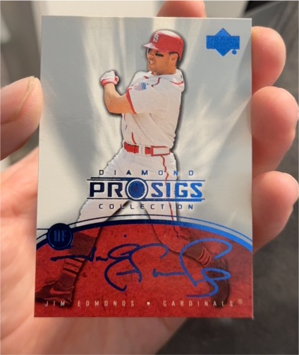2004 Upper Deck Diamond Collection Pro Sigs #87 Jim Edmonds — front