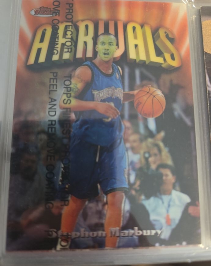 1997-98 Topps Finest #249 Stephon Marbury — front