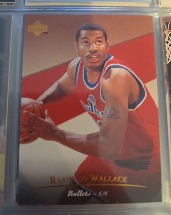 1995-96 Upper Deck #134 Rasheed Wallace — front