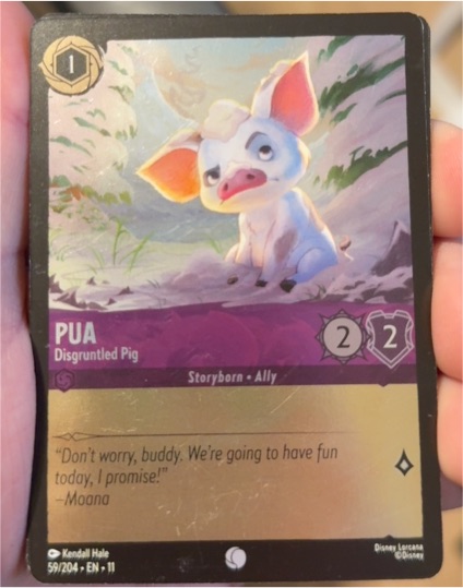 2024 Disney Lorcana Winterspell #59 Pua - Disgruntled Pig — front