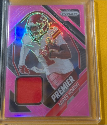 2024 Panini Prizm Premier Jerseys #PJ-XWY Xavier Worthy — front