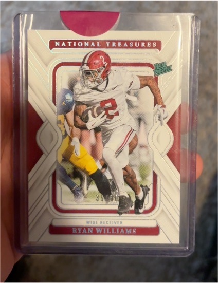 2025 Panini National Treasures Collegiate #44 Ryan Williams Rated Prospect — front