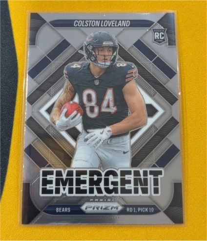 2025 Panini Prizm #20 Colston Loveland Emergent Rookie — front