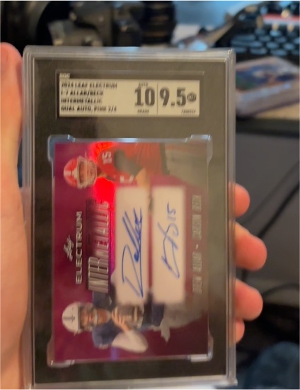 2024 Leaf Electrum #6 Jayden Daniels / Caleb Williams Dual Auto — front