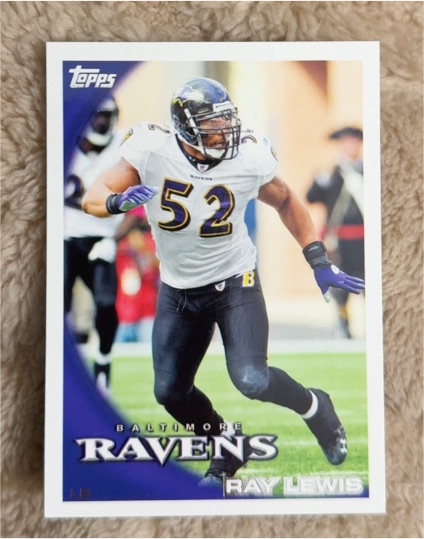 2010 Topps #160 Ray Lewis — front